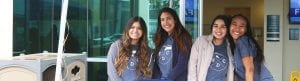 San Diego Christian College student visit, students pose on campus