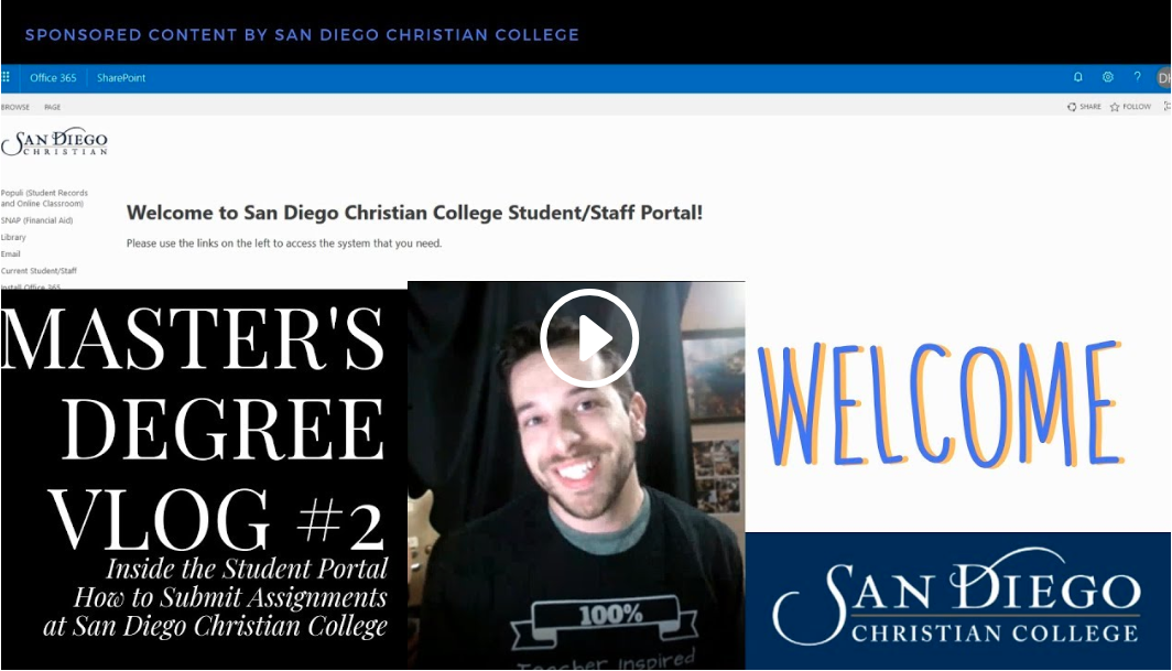 Master’s Vlog #2 – Inside the Student Dashboard at San Diego Christian College