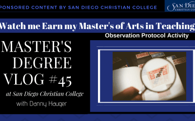 Master’s Degree Vlog #45: Conducting an Observation to Practice Protocol
