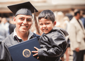 sdcc grad with child graduated completed bachelor's master's degree